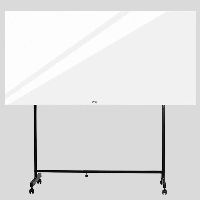 شیشه لاکوبل 11 تخته وایت برد شیشه ای لاکوبل مدل P1890 سایز 180×90 سانتیمتر به همراه پایه نگهدارنده با شیشه سکوریت و طراحی مدرن