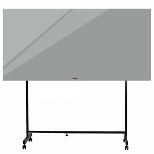 تخته وایت برد شیشه ای لاکوبل مدل P1281 سایز 120×81 سانتیمتر به همراه پایه نگهدارنده با طراحی مدرن و سطح شیشهای صاف